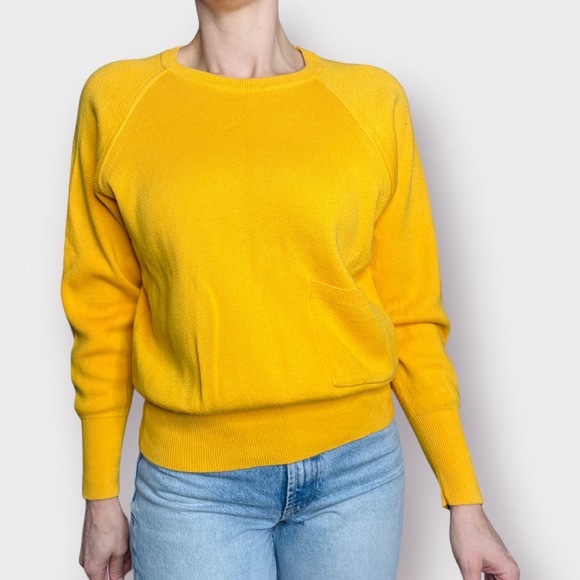 90s Casual Corner Mustard Yellow Knit‎ Top - Picture 1 of 7